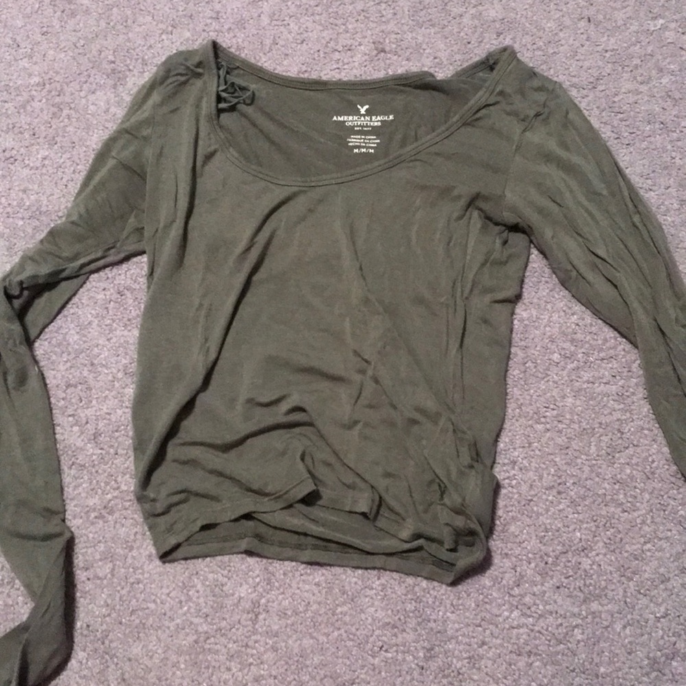 Dark green cropped long sleeve